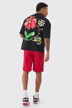 boohooMAN Elasticated Waist Piping Detail Shell Shorts In | UK| Shorts