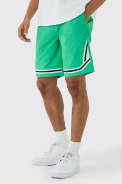 boohooMAN Elasticated Waist Piping Detail Shell Shorts In | UK| Shorts