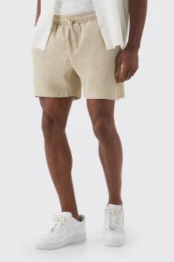 boohooMAN Elasticated Waist Pleated Drawcord Shorts | UK| Shorts