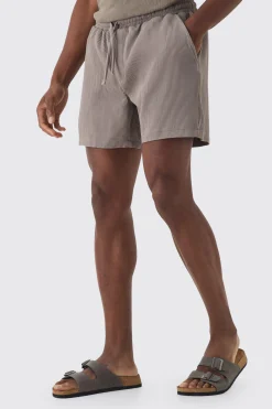 boohooMAN Elasticated Waist Pleated Drawcord Shorts | UK| Shorts