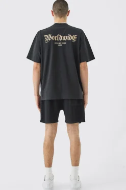 boohooMAN Elasticated Waist Pleated Drawcord Shorts | UK| Shorts