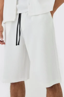 boohooMAN Elasticated Waist Pleated Jorts | UK| Shorts