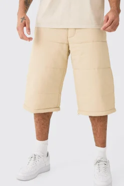 boohooMAN Elasticated Waist Quilted Zip Off Wide Leg Trousers | UK| Trousers