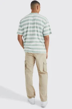 boohooMAN Elasticated Waist Relaxed Fit Buckle Cargo Trouser | UK| Trousers|Joggers