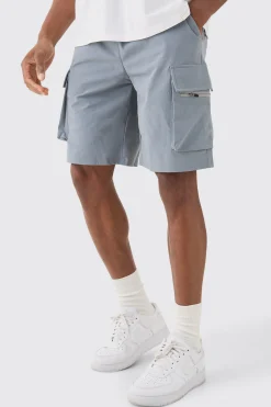 boohooMAN Elasticated Waist Relaxed Technical Stretch Cargo Short | UK| Shorts