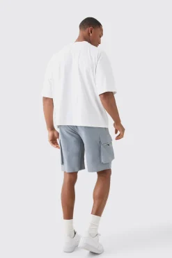 boohooMAN Elasticated Waist Relaxed Technical Stretch Cargo Short | UK| Shorts