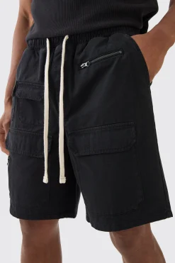 boohooMAN Elasticated Waist Relaxed Contrast Drawcord Shorts | UK| Shorts