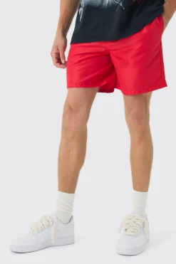 boohooMAN Elasticated Waist Relaxed Contrast Drawcord Shell Short Shorts | UK| Shorts