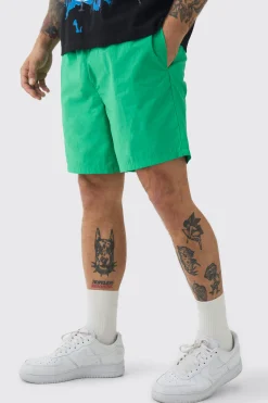 boohooMAN Elasticated Waist Relaxed Contrast Drawcord Shell Short Shorts | UK| Shorts