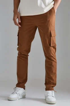 boohooMAN Elasticated Waist Skinny Stretch Cargo Trousers | UK| Trousers|Cargos