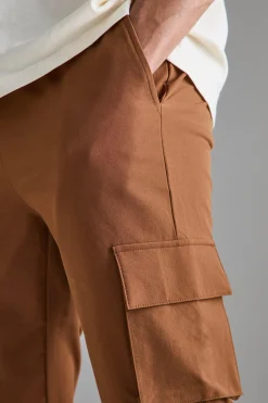 boohooMAN Elasticated Waist Skinny Stretch Cargo Trousers | UK| Trousers|Cargos
