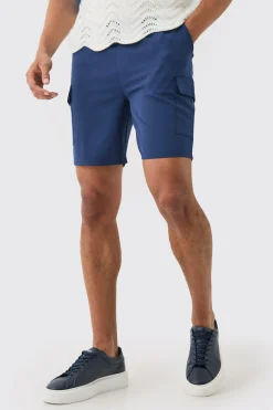 boohooMAN Elasticated Waist Skinny Fit Cargo Shorts | UK| Shorts