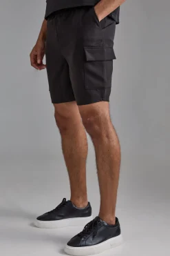 boohooMAN Elasticated Waist Skinny Fit Cargo Shorts | UK| Shorts