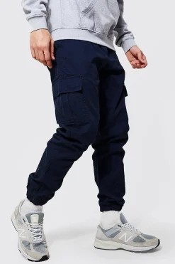 boohooMAN Elasticated Waist Slim Fit Cargo Trouser | UK| Trousers|Cargos