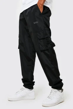 boohooMAN Elasticated Waist Slim Fit Man Shell Cargo Jogger | UK| Trousers|Joggers