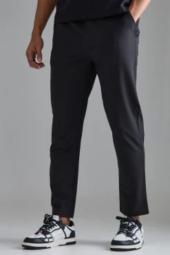 boohooMAN Elasticated Waist Slim Fit Smart Trousers | UK| Suits & Tailoring|Trousers