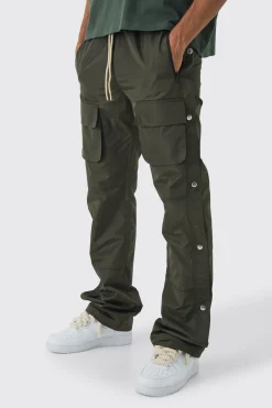 boohooMAN Elasticated Waist Slim Flare Stacked Cargo Trousers | UK| Trousers|Cargos