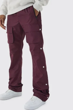 boohooMAN Elasticated Waist Slim Flare Stacked Cargo Trousers | UK| Trousers|Cargos