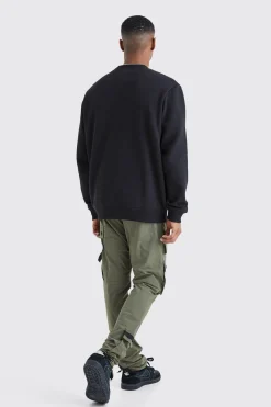 boohooMAN Elasticated Waist Slim Multi Cargo Strap Trouser | UK| Trousers|Cargos