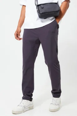 boohooMAN Elasticated Waist Slim Stretch Golf Trousers | UK| Trousers