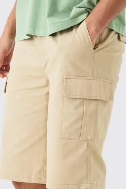 boohooMAN Elasticated Waist Relaxed Fit Longer Length Cargo Shorts | UK| Shorts