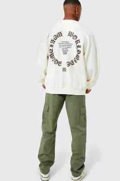 boohooMAN Elasticated Waist Straight Leg Twill Cargo Trouser | UK| Trousers|Cargos