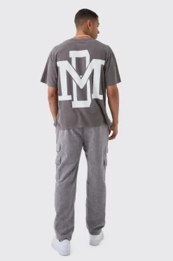 boohooMAN Elasticated Waist Straight Leg Heavy Slub Cargo Trousers | UK| Trousers|Cargos