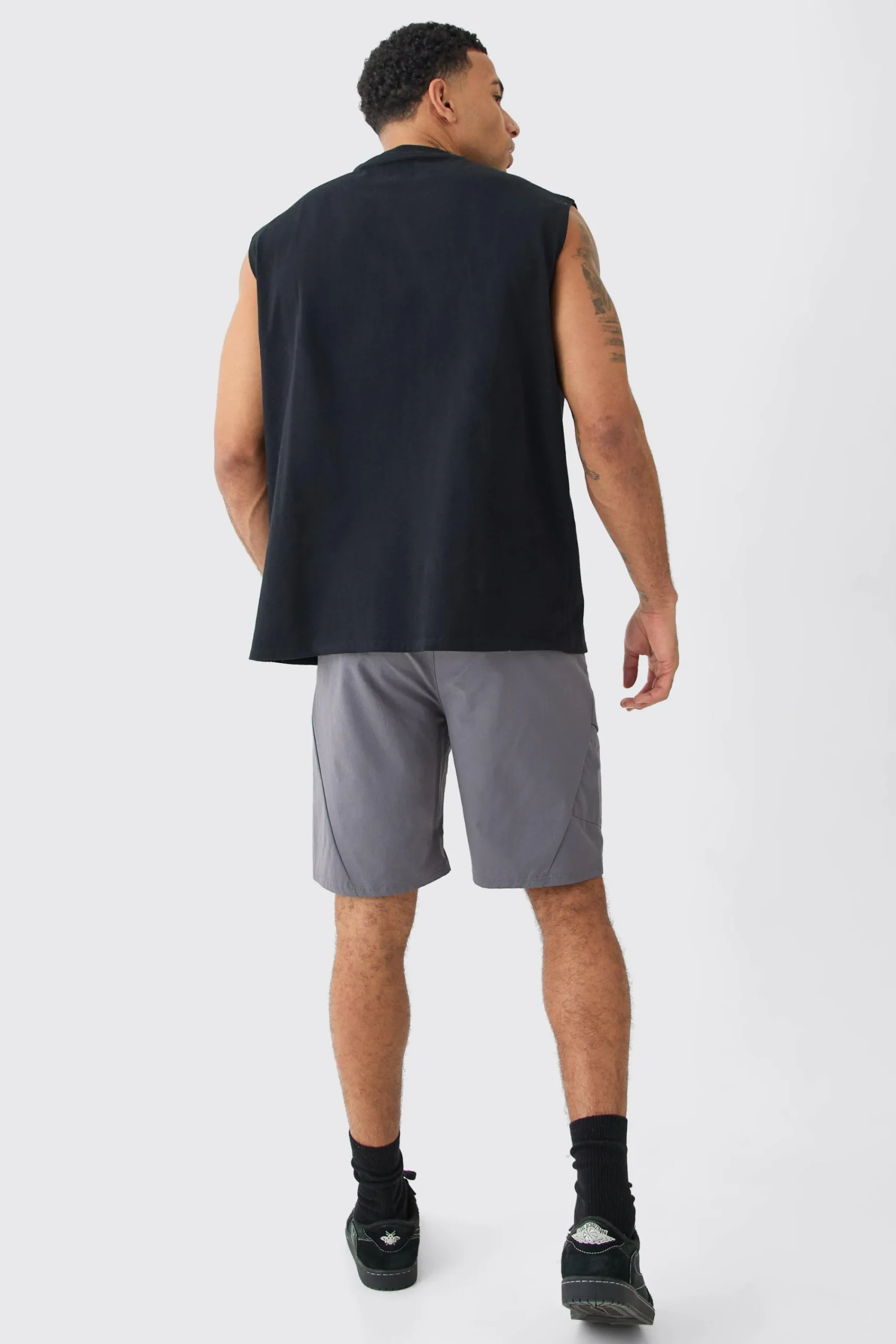 boohooMAN Elasticated Waist Technical Stretch Cargo Short | UK| Shorts