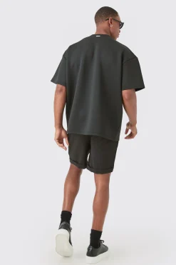 boohooMAN Elasticated Waist Turn Up Stretch Slim Fit Shorts | UK| Shorts