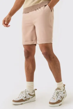 boohooMAN Elasticated Waist Turn Up Stretch Slim Fit Shorts | UK| Shorts