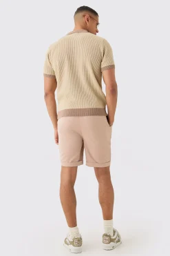 boohooMAN Elasticated Waist Turn Up Stretch Slim Fit Shorts | UK| Shorts