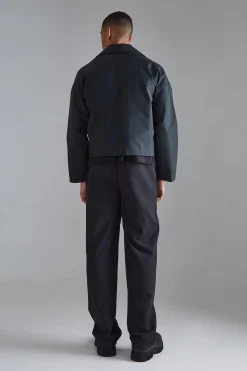 boohooMAN Elasticated Waist Wide Leg Smart Trousers | UK| Suits & Tailoring|Trousers
