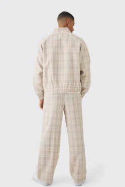 boohooMAN Elasticated Waist Wide Leg Checked Trousers | UK| Trousers|Sets & Co-Ords