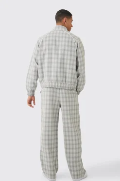 boohooMAN Elasticated Waist Wide Leg Checked Trousers | UK| Trousers|Sets & Co-Ords