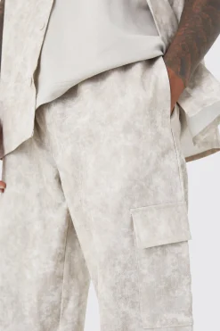 boohooMAN Elasticated Waistband Camo Cargo Trouser | UK| Trousers