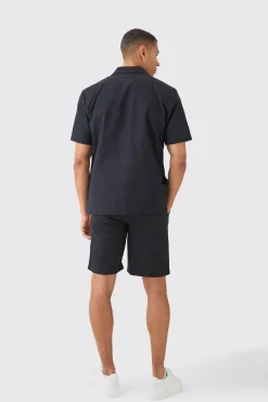 boohooMAN Elasticated Waistband Linen Blend Smart Relaxed Shorts | UK| Suits & Tailoring|Shorts