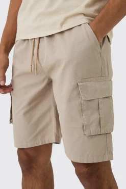 boohooMAN Elasticated Waistband Ripstop Relaxed Cargo Short | UK| Shorts|Sets & Co-Ords