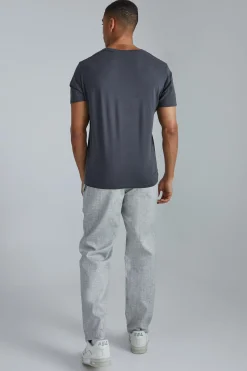 boohooMAN Elasticated Waistband Straight Leg Trouser | UK| Sets & Co-Ords