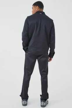 boohooMAN Embellished Satin Harrington | UK| Coats & Jackets