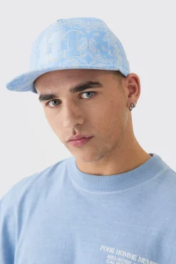boohooMAN Embroidered Bandana Print Snapback In | UK| Hats & Caps
