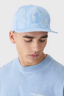 boohooMAN Embroidered Bandana Print Snapback In | UK| Hats & Caps