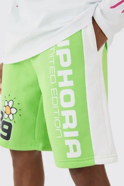 boohooMAN Euphoria Graphic Long Length Basketball Shorts | UK| Shorts