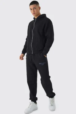 boohooMAN Exclusive Highbuild Print Zip Through Hooded Tracksuit | UK| Tracksuits