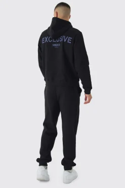 boohooMAN Exclusive Highbuild Print Zip Through Hooded Tracksuit | UK| Tracksuits