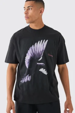 Extended Neck Dove Graphic T-shirt | UK^boohooMAN Discount