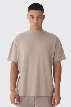 Extended Neck Oversized Super Heavy Premium T-shirt | UK^boohooMAN Outlet