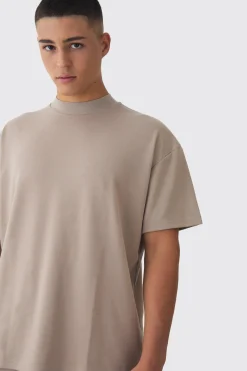 Extended Neck Oversized Super Heavy Premium T-shirt | UK^boohooMAN Outlet