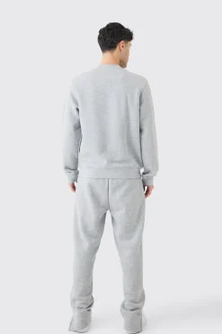 boohooMAN Extended Neck Split Hem Sweatshirt Tracksuit | UK| Tracksuits