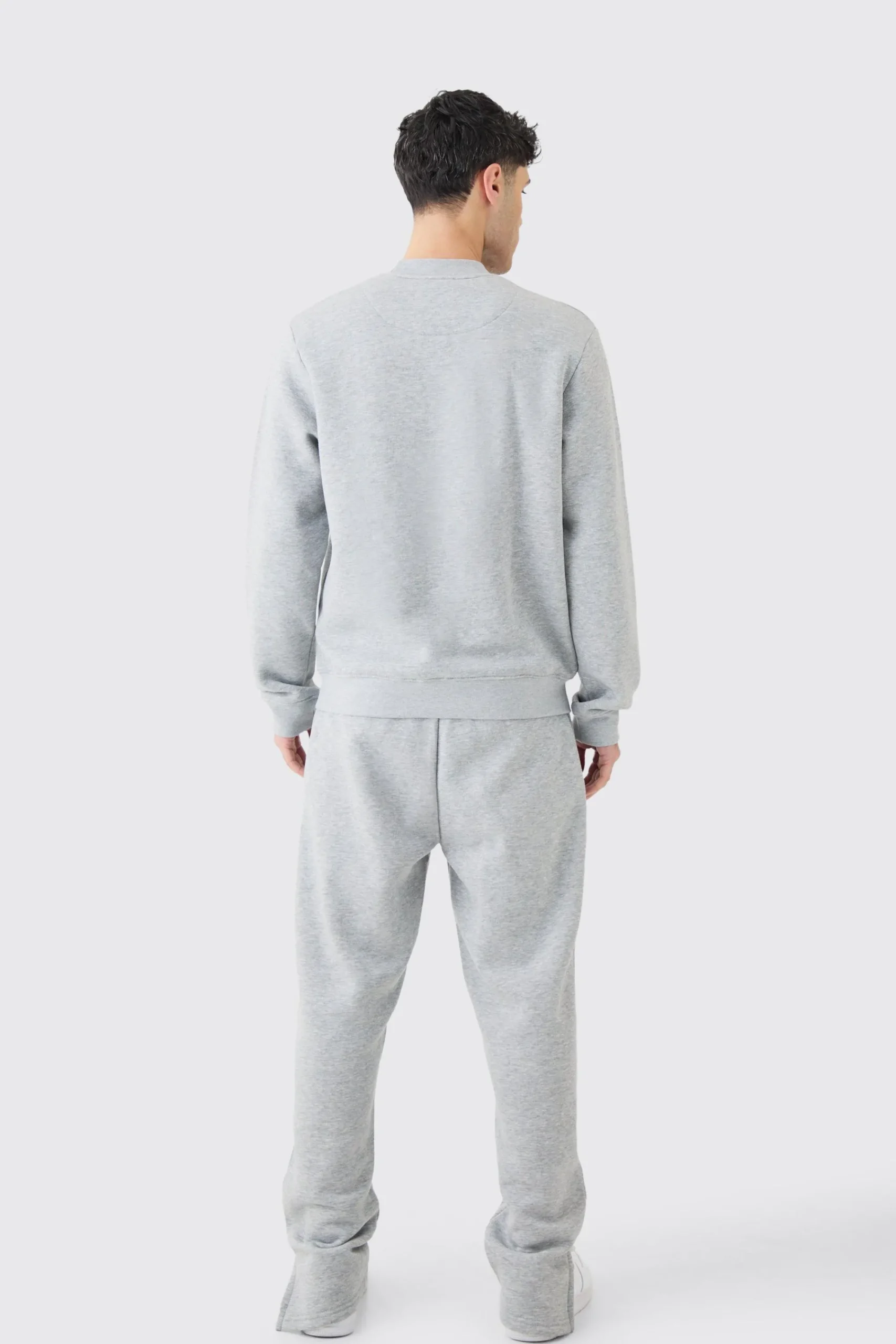 boohooMAN Extended Neck Split Hem Sweatshirt Tracksuit | UK| Tracksuits