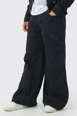 boohooMAN Extreme Baggy Rigid Graffiti Laser Print Jeans | UK| Trousers|Sets & Co-Ords